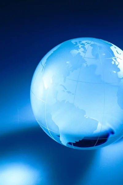 Glass Blue Globe — Stock Photo, Image