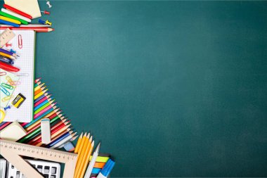 Arka plan arka okul renk nesneleri renkli elma