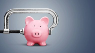 Pembe domuz kelepçe Domuzcuk kumbara kırpma yolu fiziksel baskı