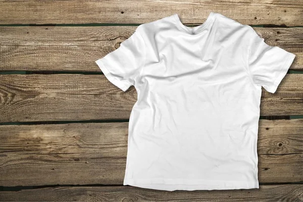Επίπεδη Tshirt Φόντο Lay Μακέτα Πρότυπο Ξύλο — Φωτογραφία Αρχείου