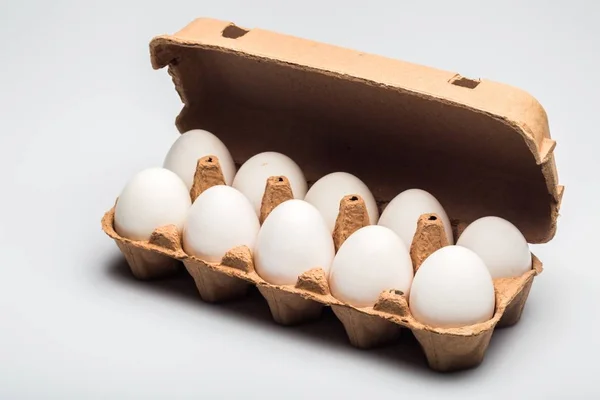 Αυγά Αυγό Χαρτοκιβώτιο Πλαίσιο Ασπράδι Όρνιθες Αυγό Αυγό Ζωική Κουτί — Φωτογραφία Αρχείου