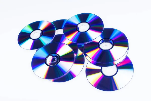 Dvd Disco Vuoto Supporti Memorizzazione Multimediale Computer File Archiviazione Del — Foto Stock