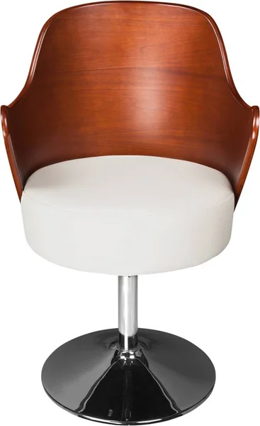Mobiliário Cadeira Contemporânea Madeira Moderna Branco Vazio — Fotografia de Stock