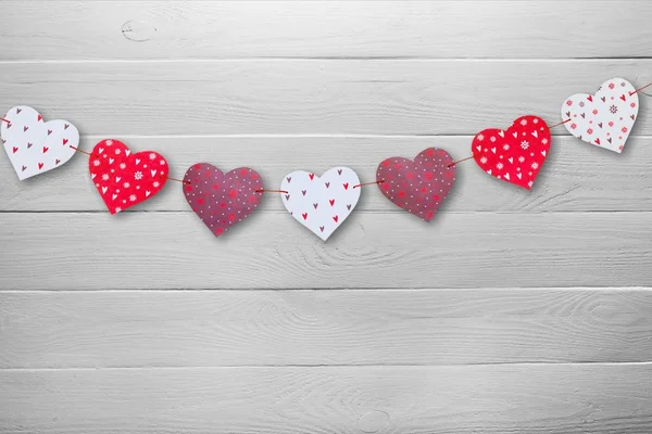 Valentine Den Srdce Milují Pozadí Maketa Polštář — Stock fotografie
