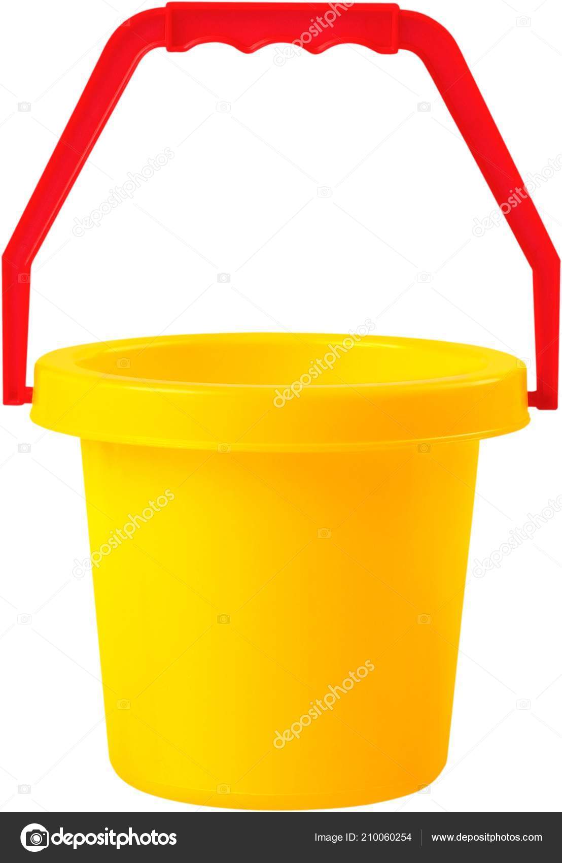 yellow beach bucket