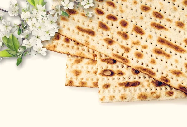 Bakgrund Judiska Påsken Pesach Bakgrund Bröd Kort — Stockfoto