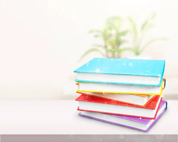 Stack Books Isolated Background — Stock Photo, Image