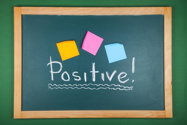Attitude concept motivation positive training achievement chalkboard