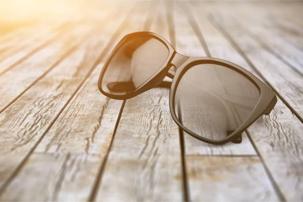 Preto Moda Óculos Sol Fundo Claro — Fotografia de Stock
