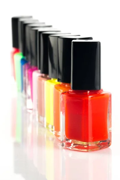 Lack Lack Med Kosmetika Nagellack Nagellack Färger Manikyr — Stockfoto