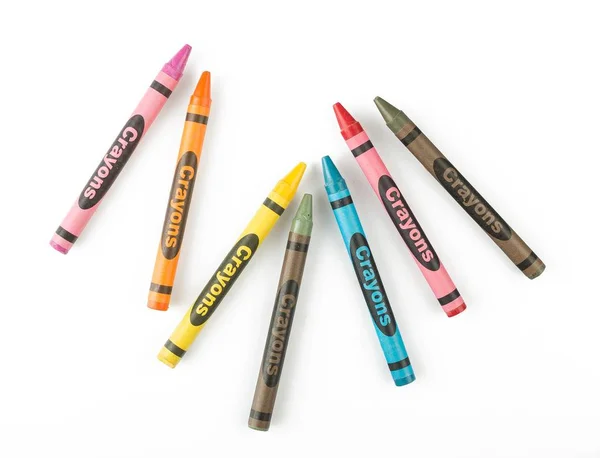 Crayon Educação Infantil Lápis Cor Escola Suprimentos Equipamentos Escolares — Fotografia de Stock