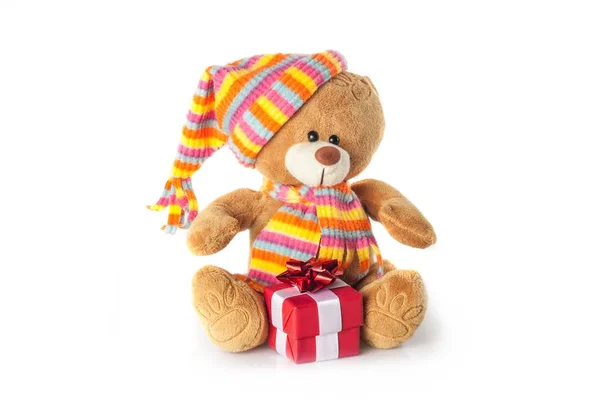 Schattige Teddy Beer Cadeau — Stockfoto