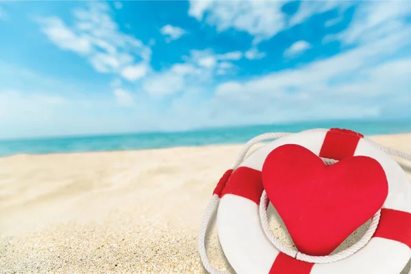 Beach couple background heart travel blue celebration