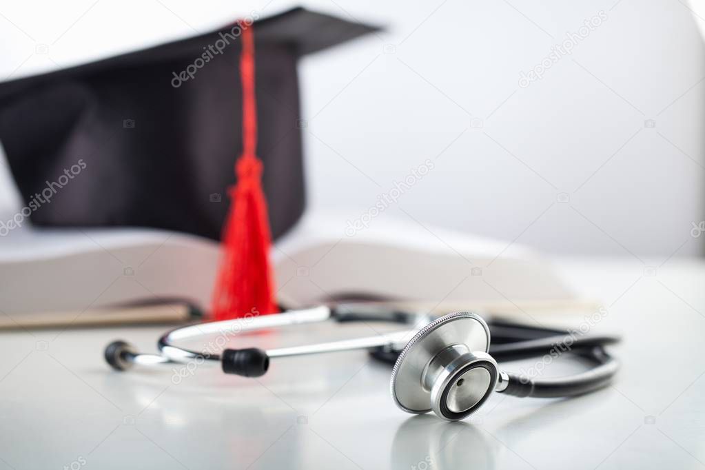 Course medical achievement adult background blue book