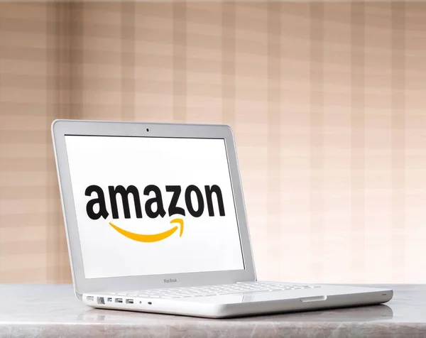 Laptop Amazon Screen Close View — Stock Photo, Image