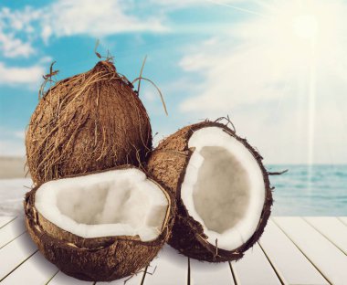 Hindistan cevizi soyutlama asit hava sanat arka plan