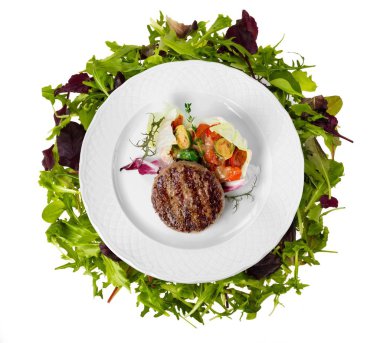 Biftek yemek sığır eti plaka ana patates et