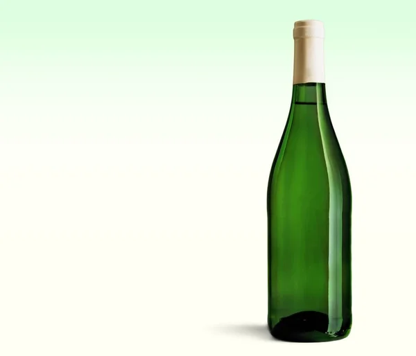 Bouteille Vin Blanc Sur Fond — Photo