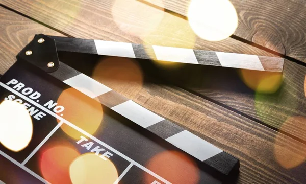 Movie Clapper Template Vista Vicino — Foto Stock