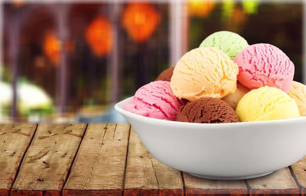 Varie Palline Gelato Sfondo — Foto Stock