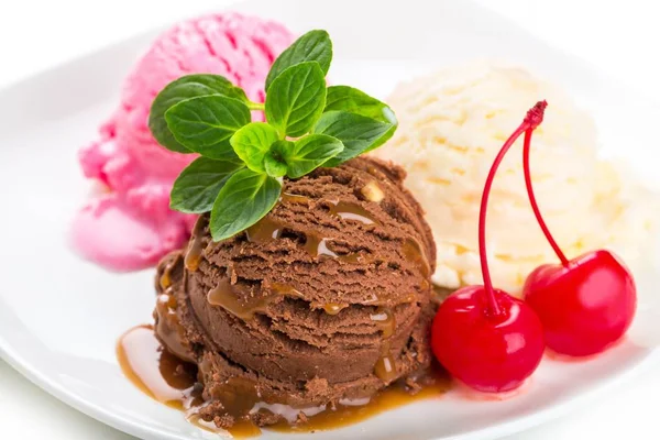 Varie Palline Gelato Sfondo — Foto Stock