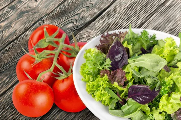 Ensalada Lechuga Ecológica Alimentación Saludable Verduras Frescura Alimentos — Foto de Stock