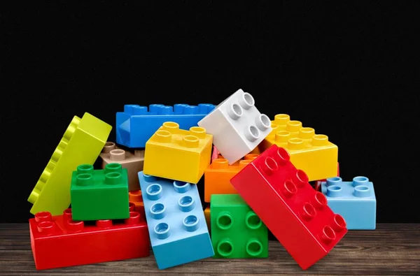 Brinquedo Blocos Coloridos Isolados Fundo — Fotografia de Stock