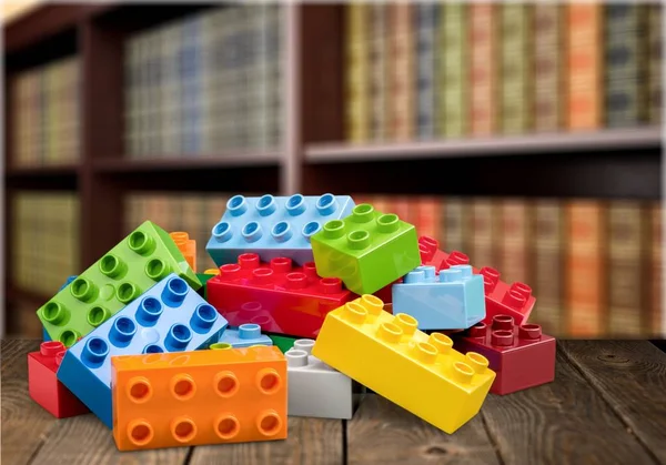 Zabawek Cegły Prostokąt Zabawa Zielony Biały Czerwony Blok Konstrukcyjny — Zdjęcie stockowe