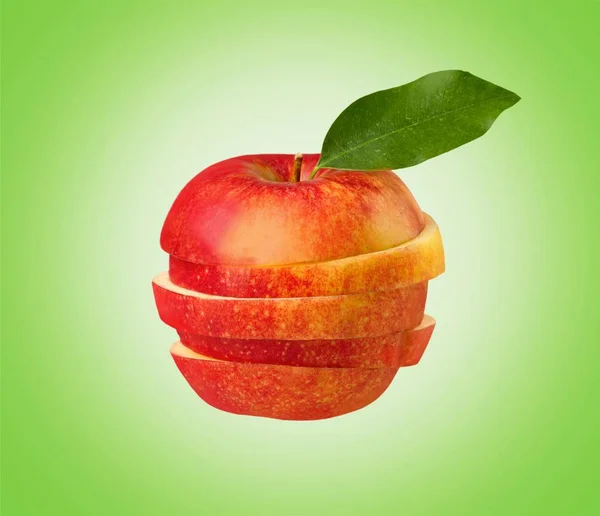 Close Fresh Red Apple Sliced — Stok Foto