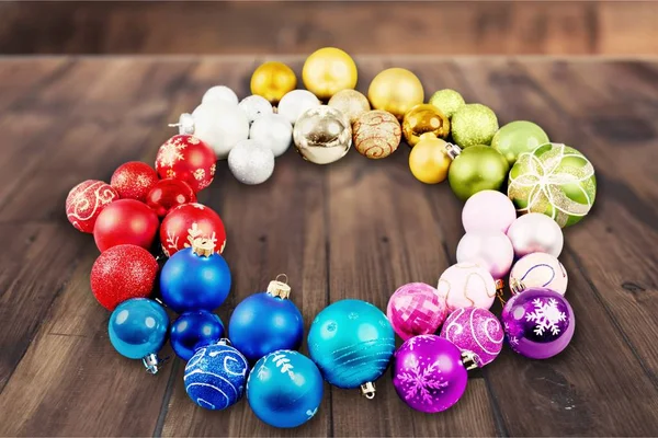 Изолированное Украшение Цветового Спектра Венков Рождество — стоковое фото