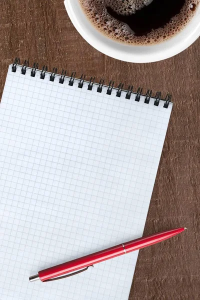 Nota Pad Papel Espiral Notebook Notebook Anel Aglutinante Listrado Branco — Fotografia de Stock