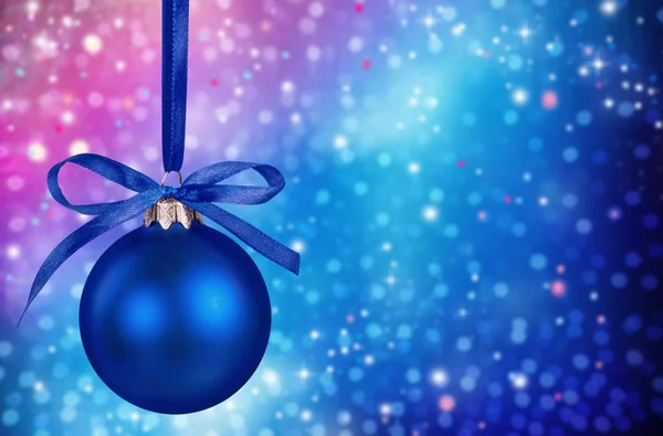 Navidad Navidad Ornamento Azul Decoración Navidad Decoración Cinta Esfera —  Fotos de Stock