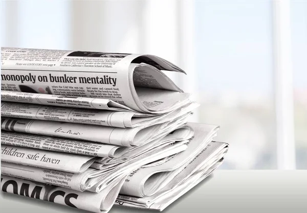 Pile Newspapers Background Close View — Stock Photo, Image