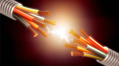 Birçok kabloyla elektrik ekranlı kablo 