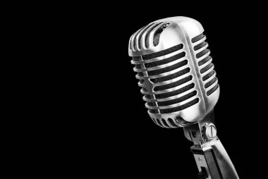 Arka planda Retro biçimi mikrofon