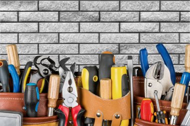 çeşitli araçlar arka plan üzerinde onarım 