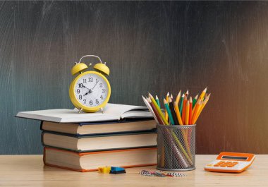 renkli okul kırtasiye, geri okul arka plan