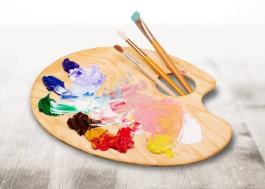 Farklı sanatçı yakından görmek fırçalar