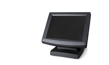 Beyaz Arka Plan Üzerinde Ekran Monitörlü Satış Sistemi