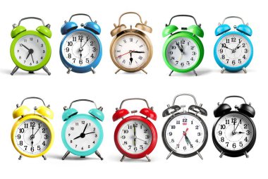Bir çok alarm saati, yakın plan görünümü