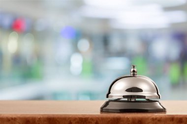 Resepsiyon hizmeti Resepsiyon bell üzerinde arka plan bulanık
