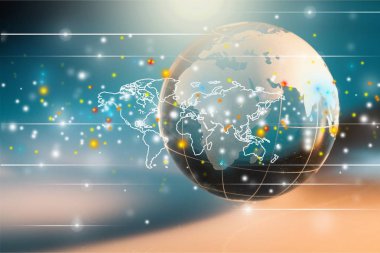 Top cam küre beyaz küre mavi kristal