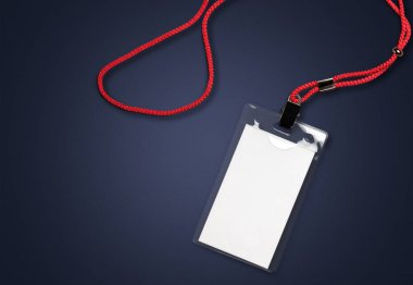 Beyaz boş rozet modeli, kimlik kartı