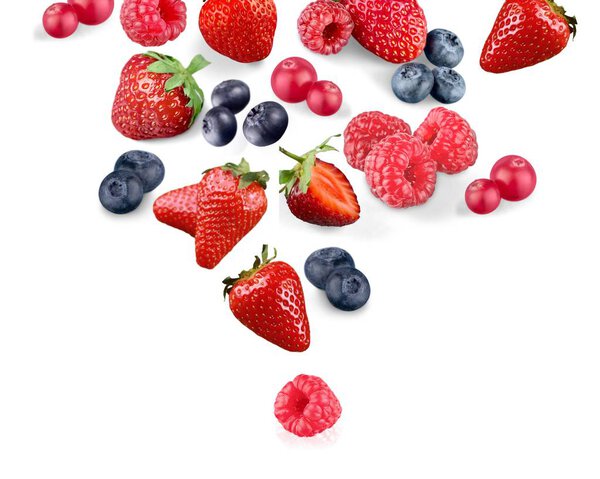 Fresh ripe berries on background