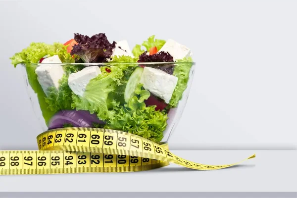 Salad Measuring Tape Background — Stock Photo, Image