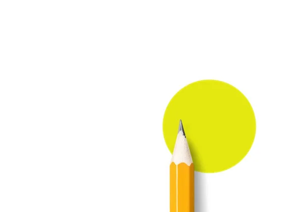 Lápis amarelo isolado — Fotografia de Stock