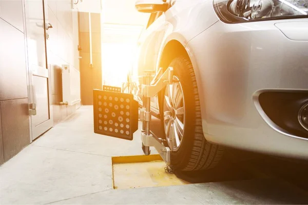 Servicio Automático Reemplazo Neumáticos Coche — Foto de Stock