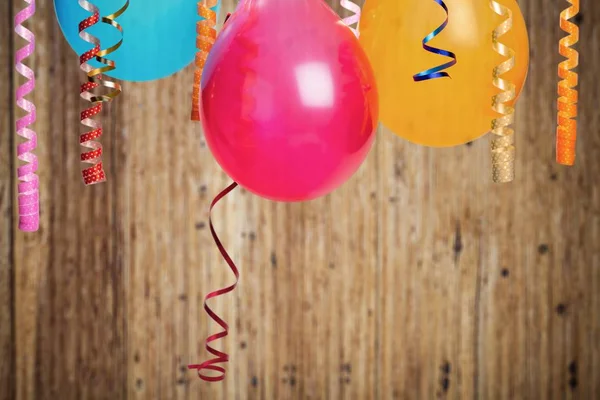 Ett Gäng Färgglada Ballonger Bakgrunden — Stockfoto