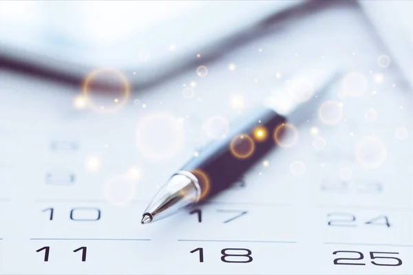 Business Calendar Pen Table Stock Photo by ©billiondigital 207493468