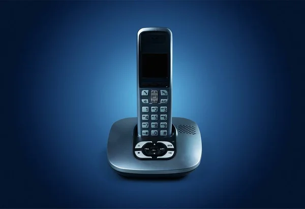 Retro Teléfono Negro Fondo — Foto de Stock